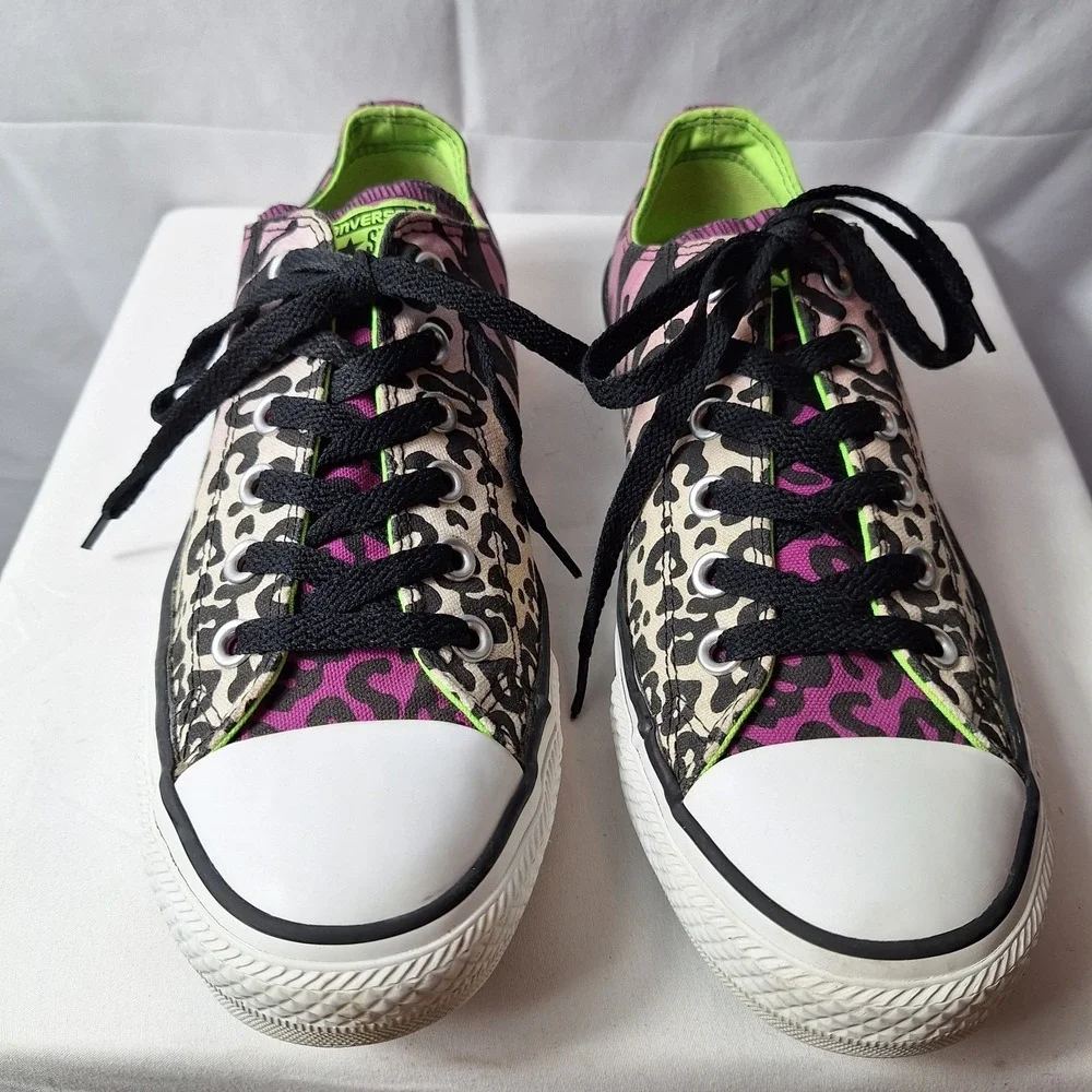 CONVERSE Chuck Taylor All Star Low-Top Wmen/9 Men/7 Leopard Cheetah Animal Prin*